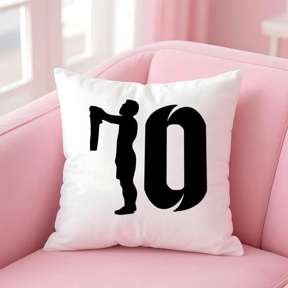 athlete legendary LM10 L-Lionel M-Messi Cushion Cover Pillowcase Short Plush Invisible zipper Room Sofa Cushion Cover