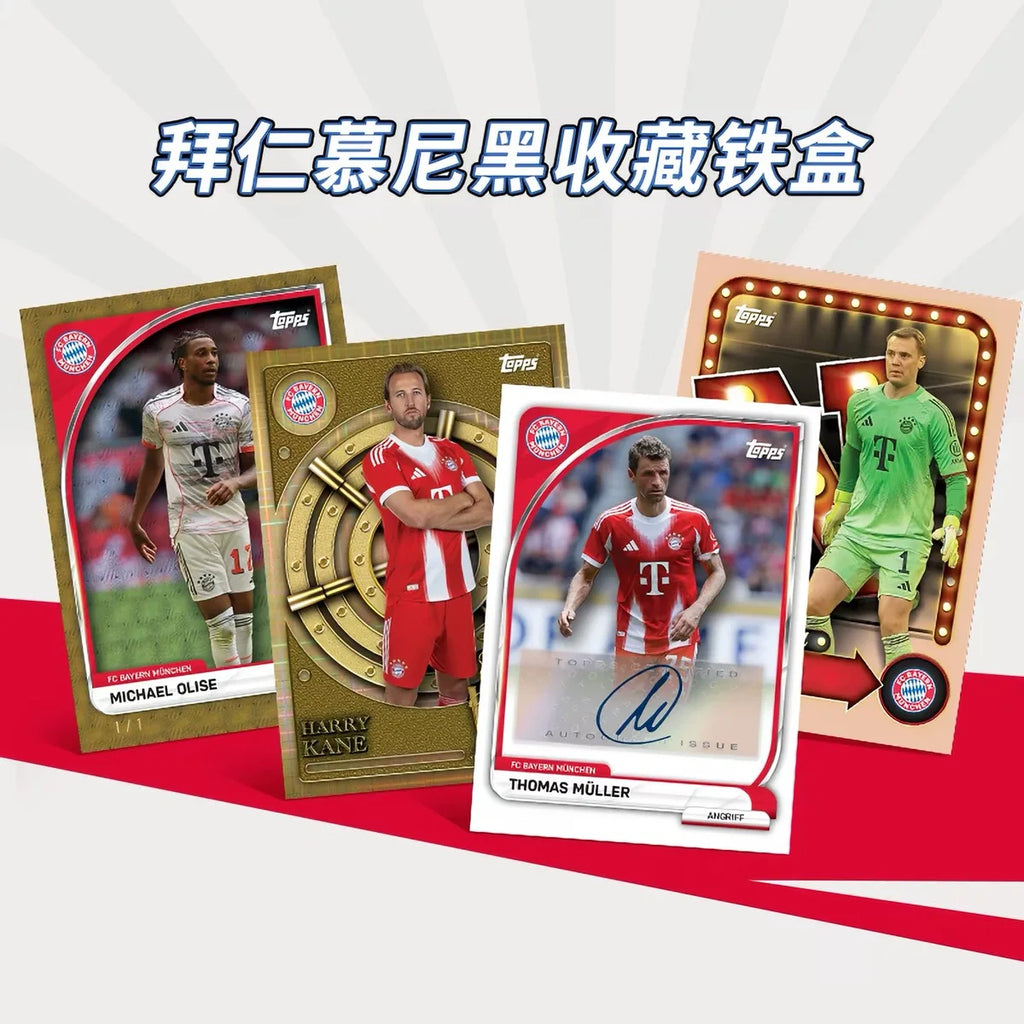 New Topps 25-26 Football Trading Cards Juventus Bayern Munich Liverpool Real Madrid Barcelona Collector Tin Cards Birthday Gifts