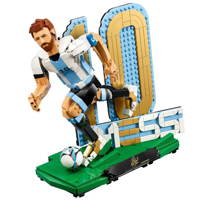 2026 New 958pcs Football Superstar Number 10 Lionel Football Legend Building Block Puzzle Model Toys For Birthday Ornament Gifts