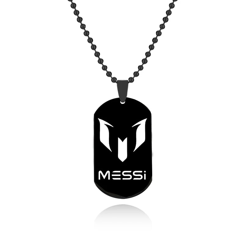 Football Soccer Star Lionel Messi Cristiano Ronaldo Stainless Steel Pendant Necklace For Men Chain Accessories Jewelry
