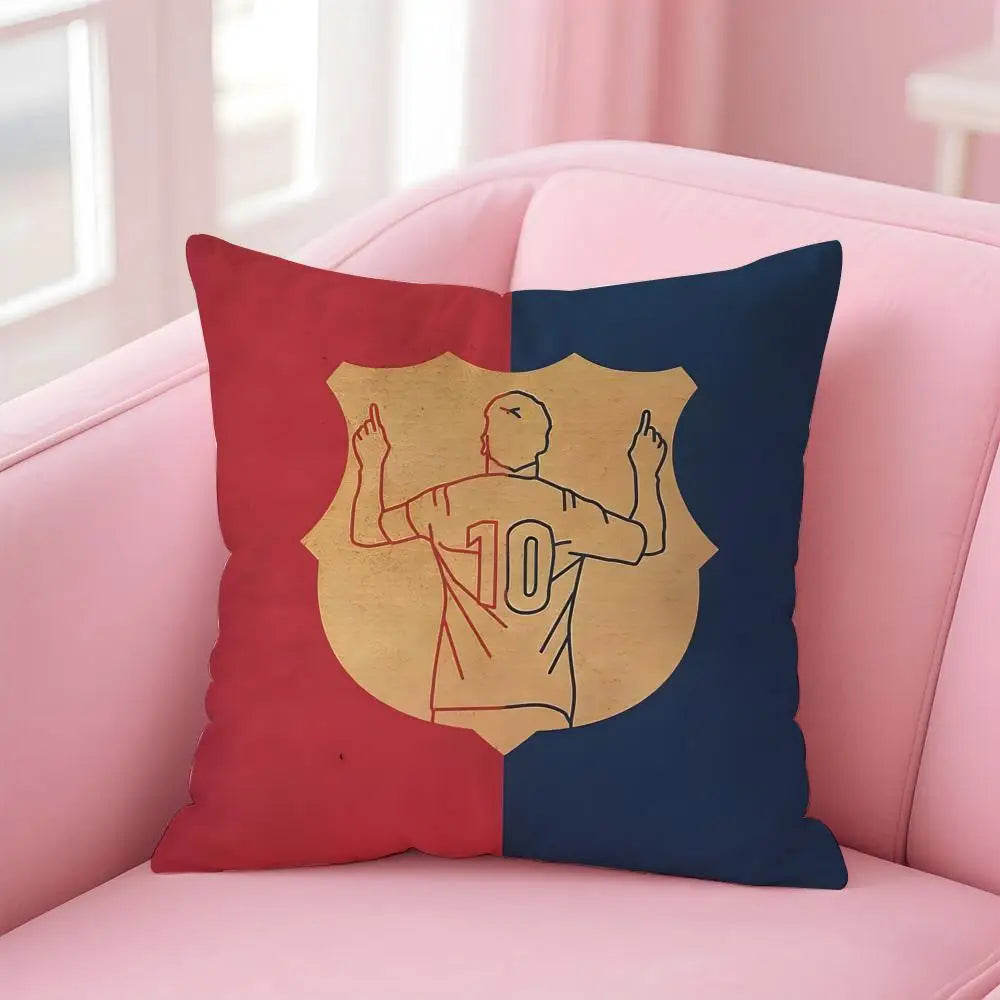 athlete legendary LM10 L-Lionel M-Messi Cushion Cover Pillowcase Short Plush Invisible zipper Room Sofa Cushion Cover